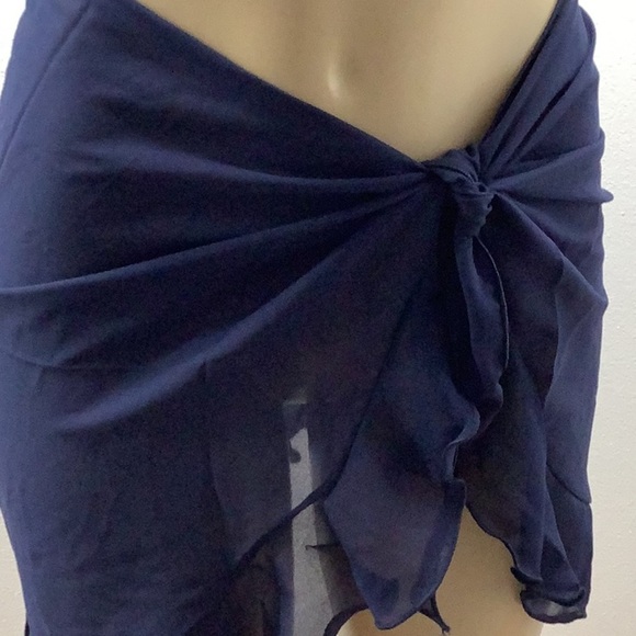 Zuliana lettuce trim beach cover up/sarong. Made in USA. New With Tags - Picture 2 of 4